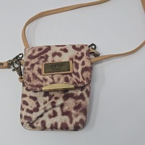 Gigi Hill Leopard-Print Crossbody in Cream & Brown